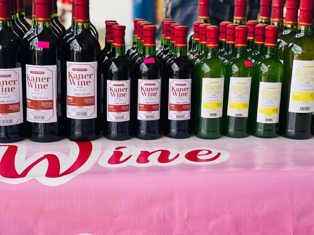 Kaner Wine bottles displayed together
